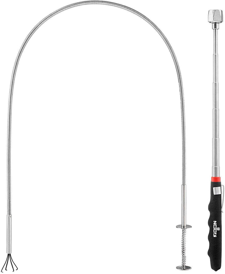NoCry Magnetheber Set - inklusive flexiblem Krallengreifer und teleskopischem Magnetstab Set A - Aus