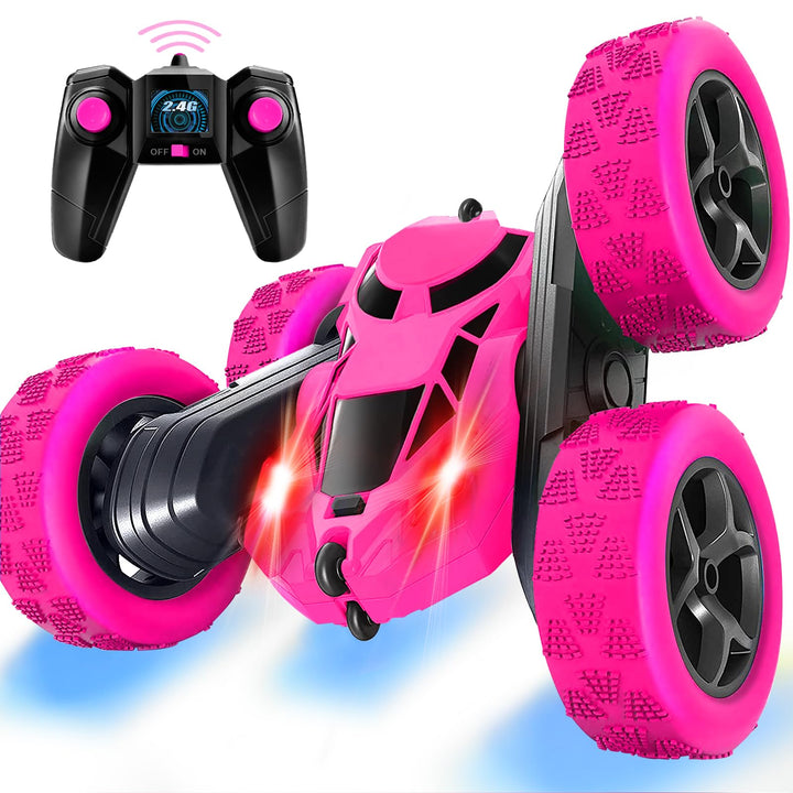Ferngesteuertes Auto, 90 Min Spielzeit, 2.4Ghz Doppelseitig 360° drehbare RC Stunt Crawler mit Schei