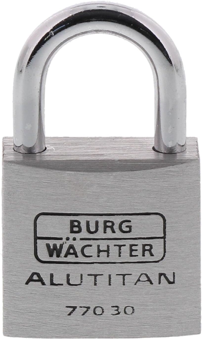 Burg-Wächter Vorhangschloss, Vorhängeschloss mit Schlüssel, Duo Set, 5,0 mm Bügelstärke, massives Al