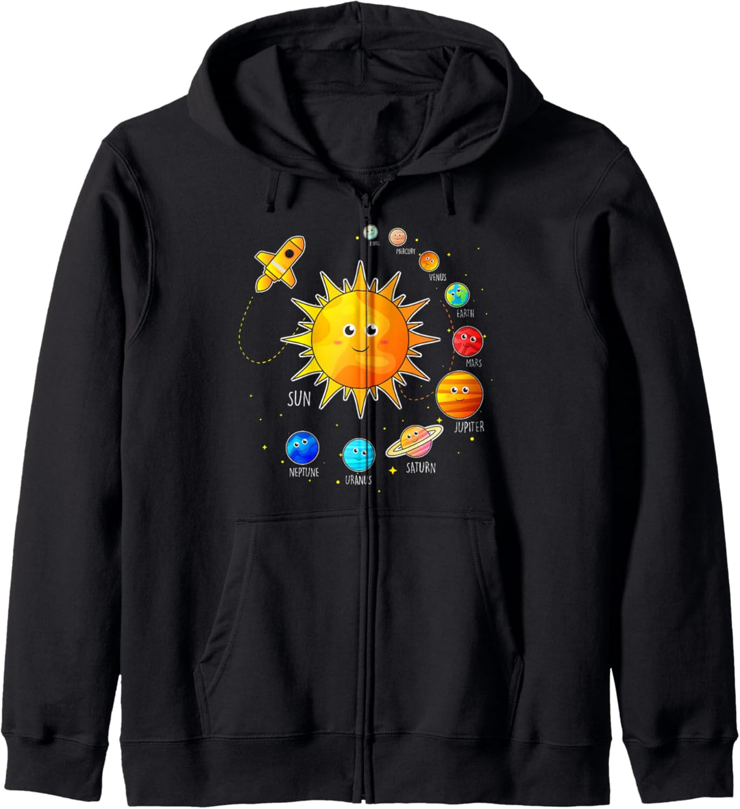 Sonnensystem Kinder Weltraum Planeten Universum Sonne Spruch Kapuzenjacke