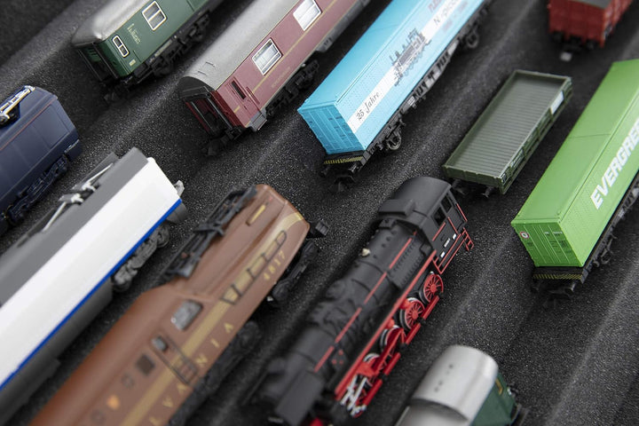 Feldherr EUMEWCA02 Zugliege - Spur N - 10 Fächer für Modelleisenbahn Loks, Waggons und Fahrzeuge, An