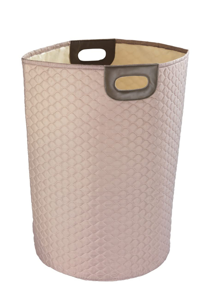WENKO Wäschesammler Wabo Taupe - Wäschekorb Fassungsvermögen: 75 l, Polyester, 40 x 60 x 40 cm, Taup