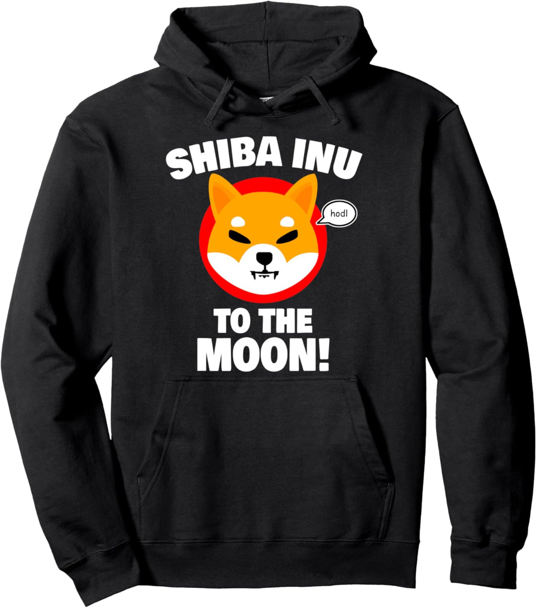 Shiba Inu Shib HODL To the Moon Meme Cryptowährung Pullover Hoodie