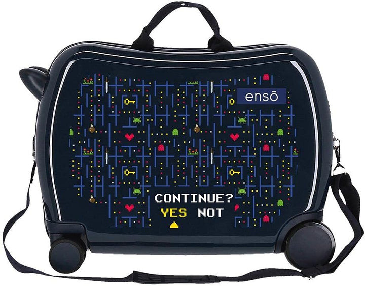 Enso Gamer Kinderkoffer, Blau, 50 x 38 x 20 cm, starr, ABS, seitlicher Kombinationsverschluss 34 1,8