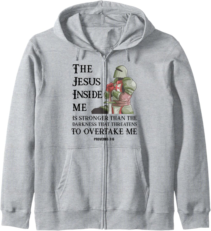 Tempelritter Christen Templer Bibel Proverbs Christliches Kapuzenjacke