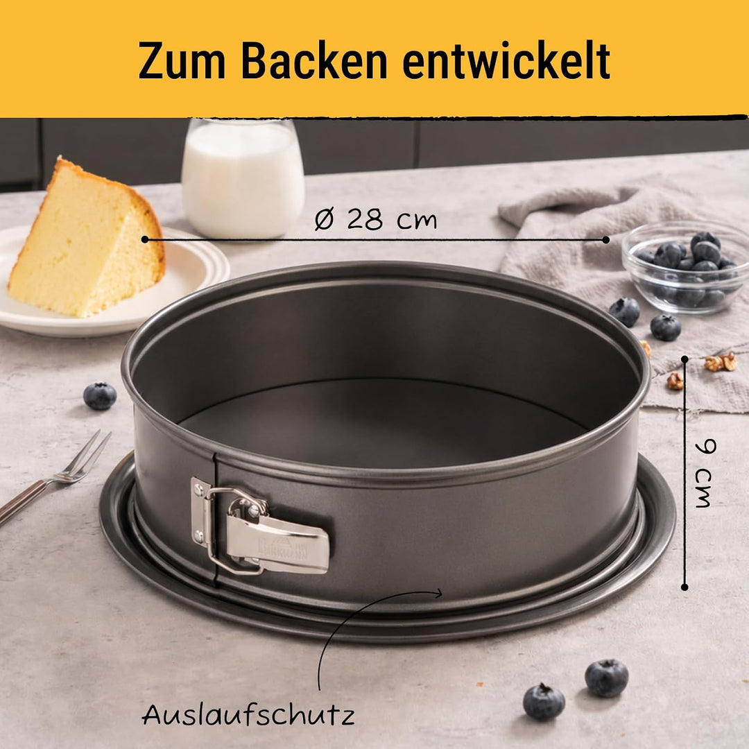 Birkmann, Easy Baking, Springform Ø 28 cm, runde Kuchenform mit hohem Rand, antihaft, auslaufsicher,