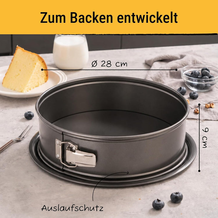 Birkmann, Easy Baking, Springform Ø 28 cm, runde Kuchenform mit hohem Rand, antihaft, auslaufsicher,