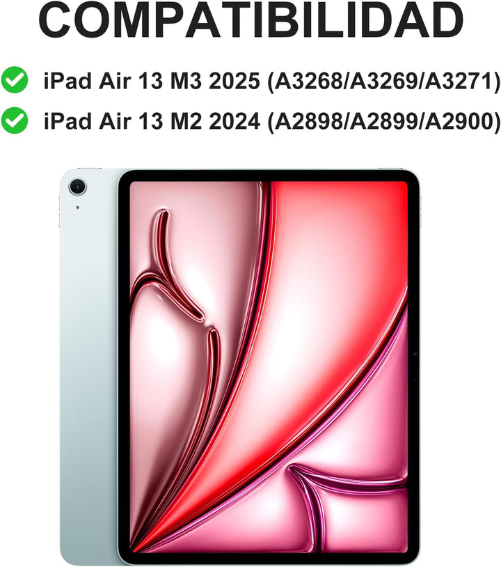 FOGARI Tastatur für iPad Air 13 M2/M3 2024/2025, Schutzhülle für iPad Air 13 2024/2025, mit Spanisch
