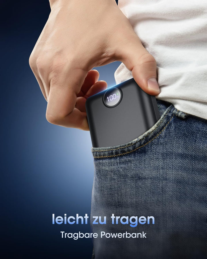 PowerBank 50000mAh grosse kapazität, 22,5W schnelles Aufladen externer Akku USB-C 3 Ausgänge und 2 E