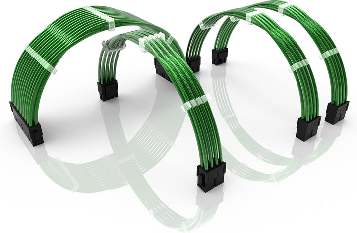 LINKUP - 30cm PSU Kabelverlängerung Ummantelt GPU Nach Mass PC Stromversorgung mit Kamm-Kit | 1x 24