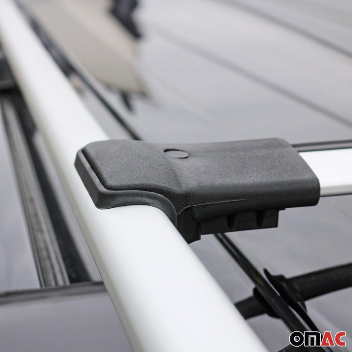 OMAC Aluminium Dachträger Querträger für Dacia Dokker 2012-2022 – Max. 75 kg – 2 Stangen Silber