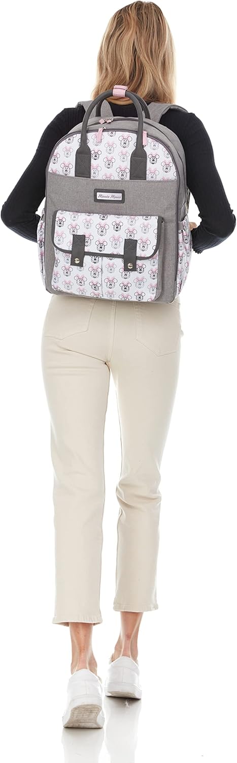 Disney Unisex-Erwachsene Minnie Mouse Backpack and Tote Diaper Bag Rucksack-Wickeltasche Backpack Mi