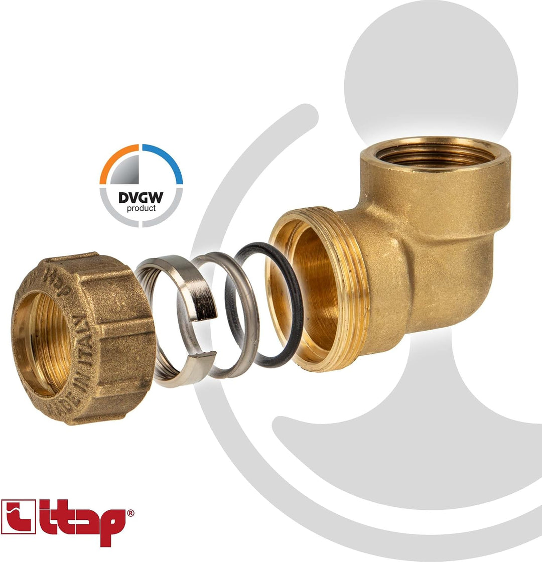 Unimet Messing Pe-Winkel Innengewinde 11/4