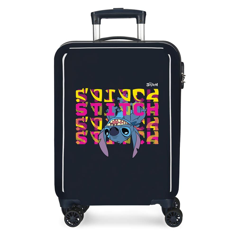 Disney Stitch Naughty Make a Face Blauer Kinderkoffer 50x38x20 cm Starres ABS Seitliches Zahlenschlo