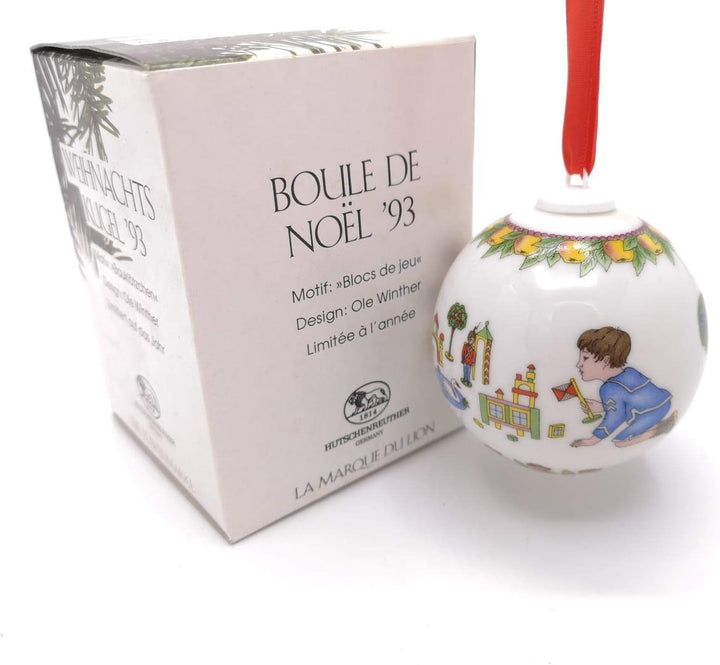 Hutschenreuther - Weihnachtskugel 1993 - Kugel aus Porzellan - NEU - OVP - 1. WAHL