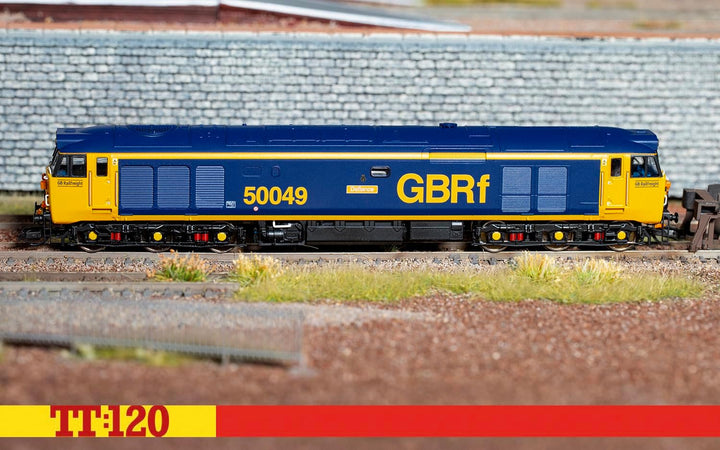 Hornby TT:120 TT3015M GBRf Klasse 50 Co-Co 50049 Defiance Diesellokomotive