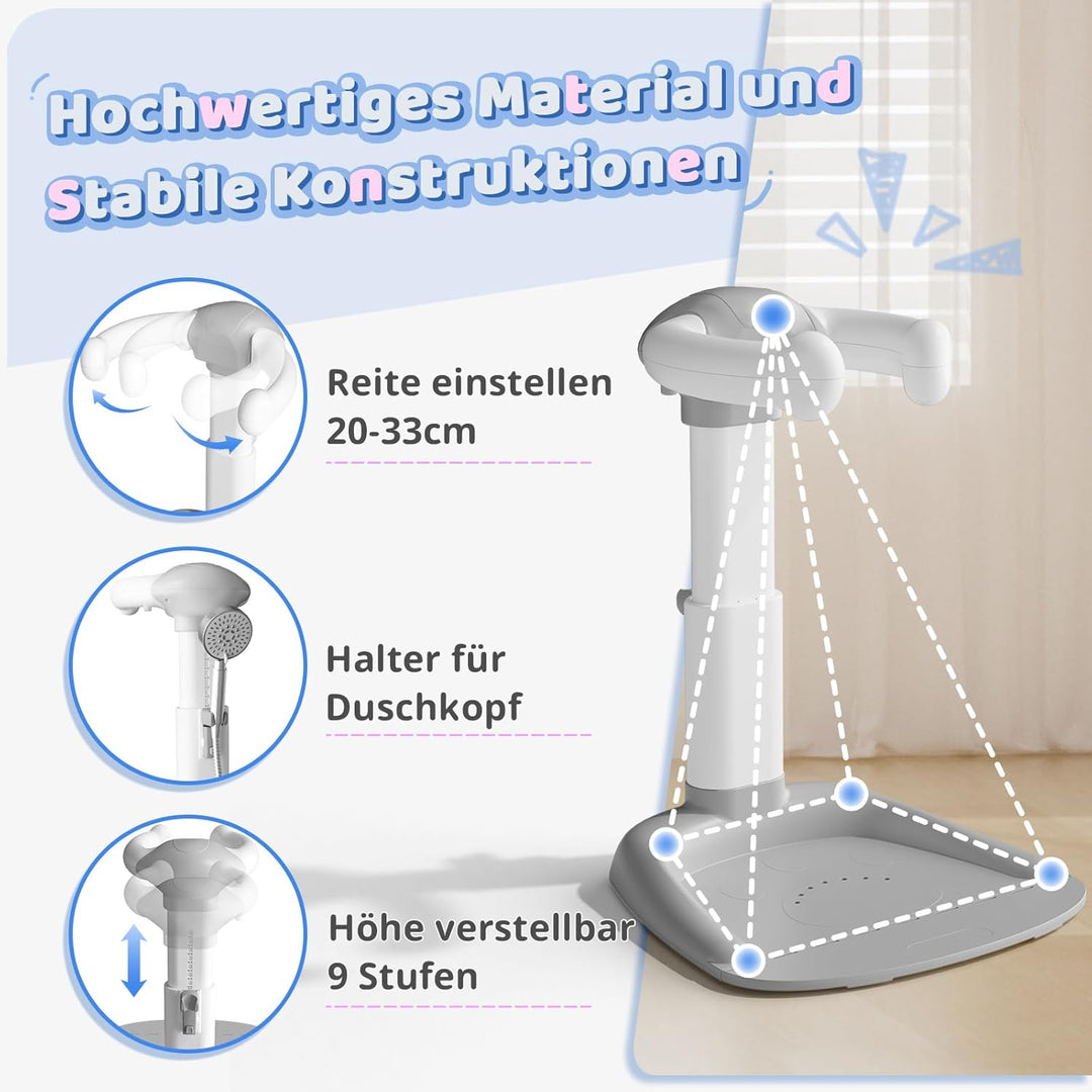 COOSEYA® Baby Dusche Ständer – Einstellbarer Baby Shower Stand Support mit AntiRutsch-Basis, Duschst