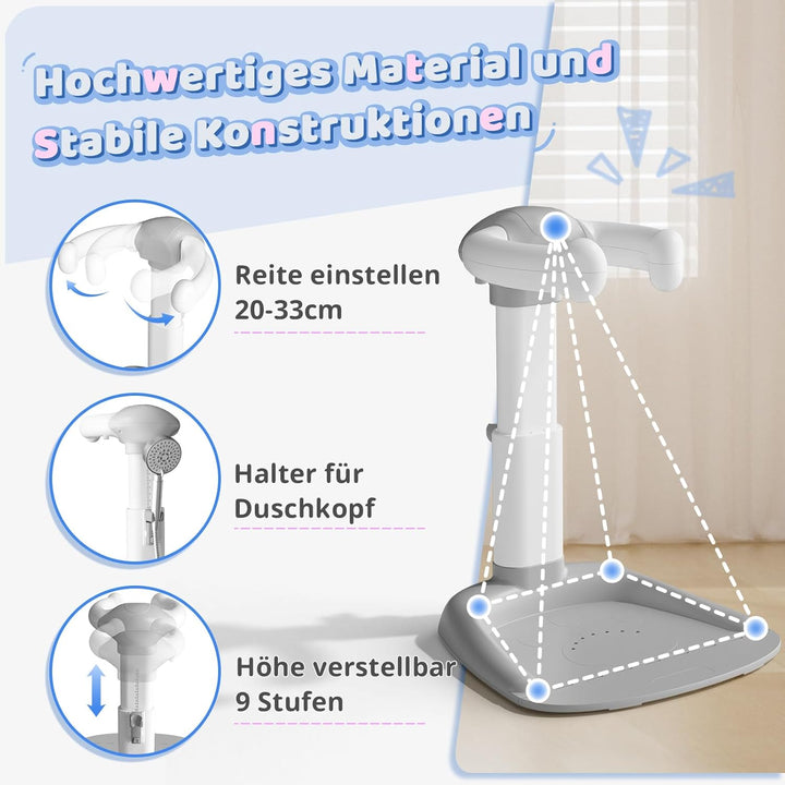 COOSEYA® Baby Dusche Ständer – Einstellbarer Baby Shower Stand Support mit AntiRutsch-Basis, Duschst