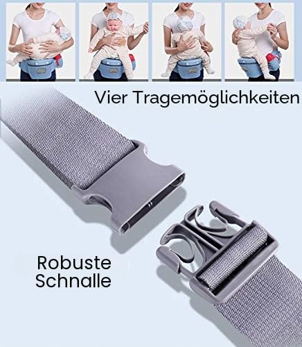 ThreeH Hüftsitzträger Baby Komfortable Taillentrage mit grosser Kapazität BC27 (Blue), Blue
