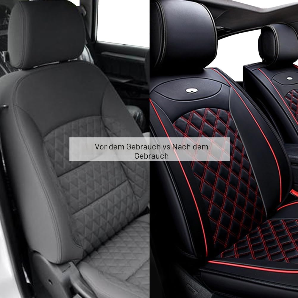 WANGIRL Sitzbezüge Auto Vordersitze 2 Stück, Autositzbezüge Leder Universal Set, Kompatibel mit Den