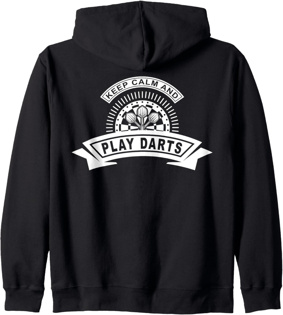 Keep Calm and Play Darts - Dartpfeile mit Dartscheibe Design Kapuzenjacke