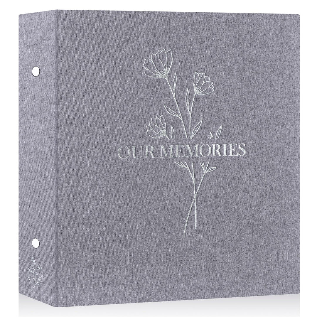Lanpn Fotoalbum 10x15 1000, Extra Grosses XXL Leinen OUR MEMORIES Einstecken Einsteckalbum für Hoch