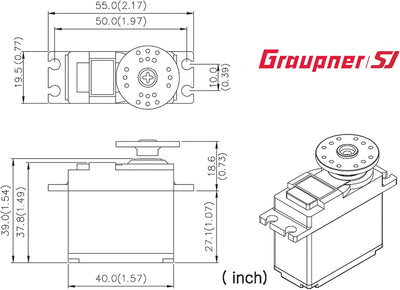 Graupner 7946 Servo digital DES 708 BB MG 20 mm