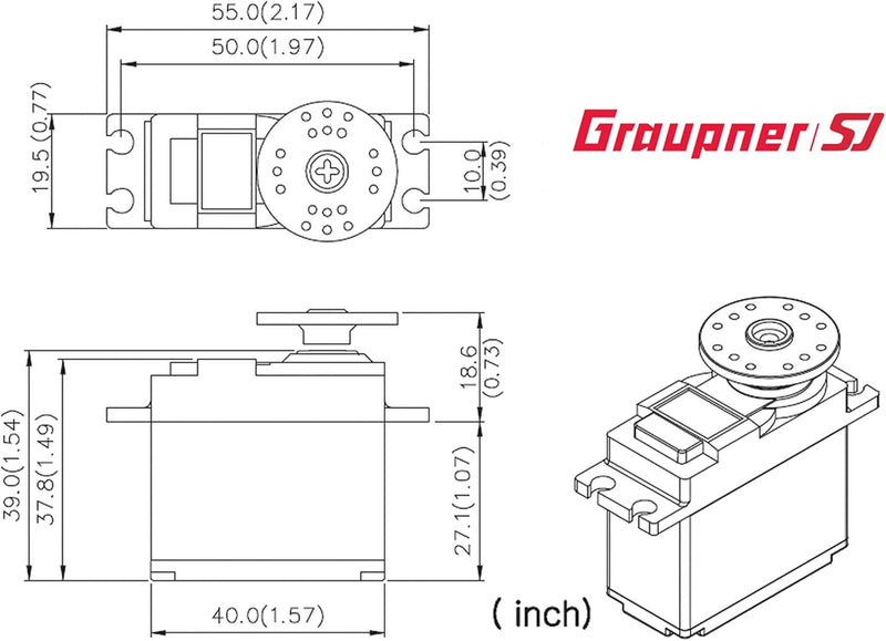 Graupner 7946 Servo digital DES 708 BB MG 20 mm