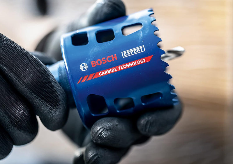 Bosch Accessories 9 tlg. Expert Tough Material Lochsäge Set (für Holz mit Metall, Ø 22-68 mm, Zubehö