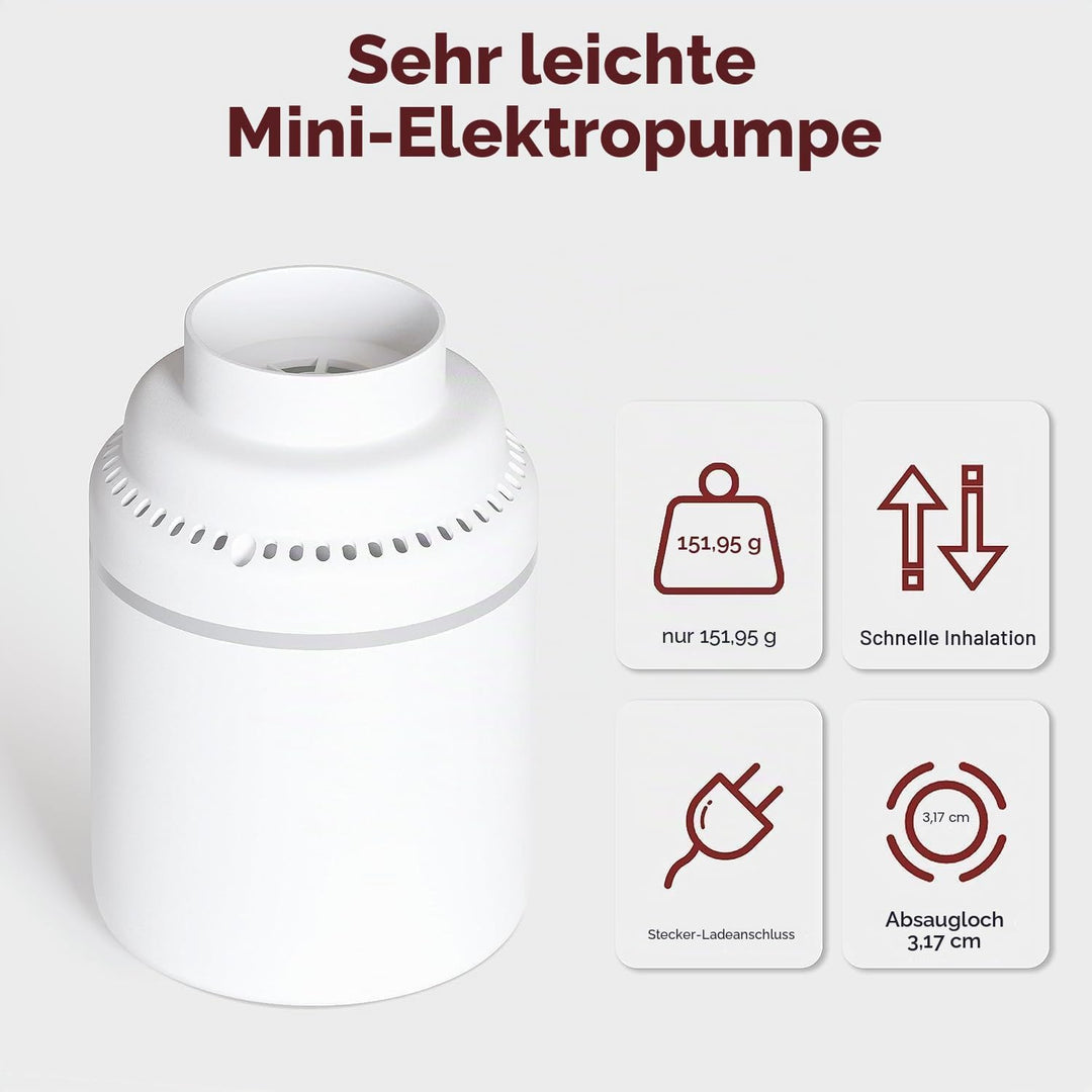 Vakuum-Aufbewahrungsbeutel mit elektrischer Pumpe, (5 Jumbo, 5 gross, 5 mittel, 5 klein, 4 aufrollba