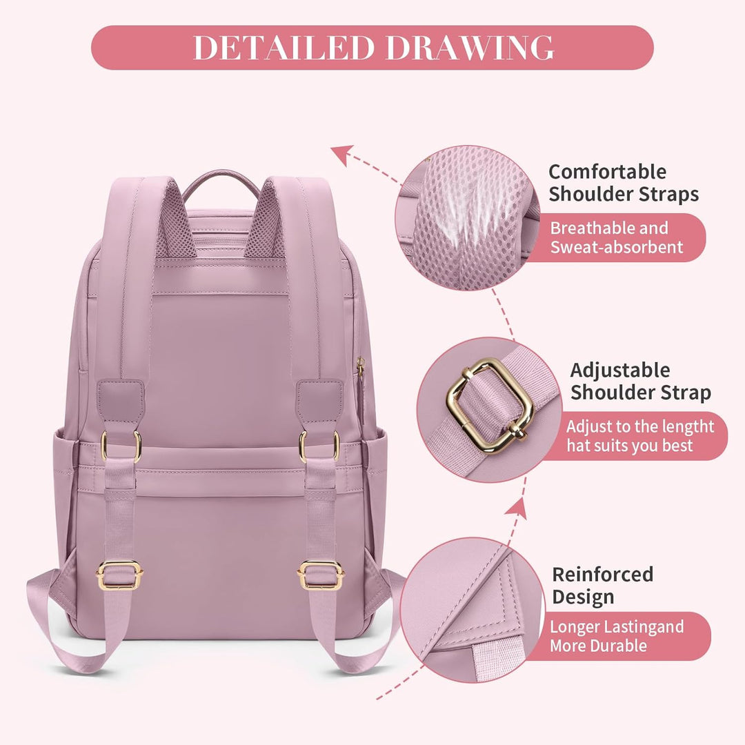 GOLF SUPAGS Laptop Rucksack für Damen Casual Daypack für Arbeit Reisen College Schulrucksack Handtas