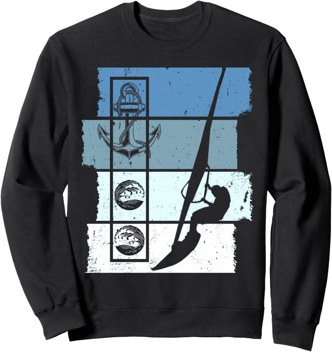 Windsurfen Retro Windsurf Wassersport Surf Vintage Sweatshirt