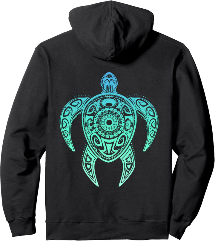 Bunte Schildkröte Aquarell Maori Ozean Scuba S-XXXL Pullover Hoodie