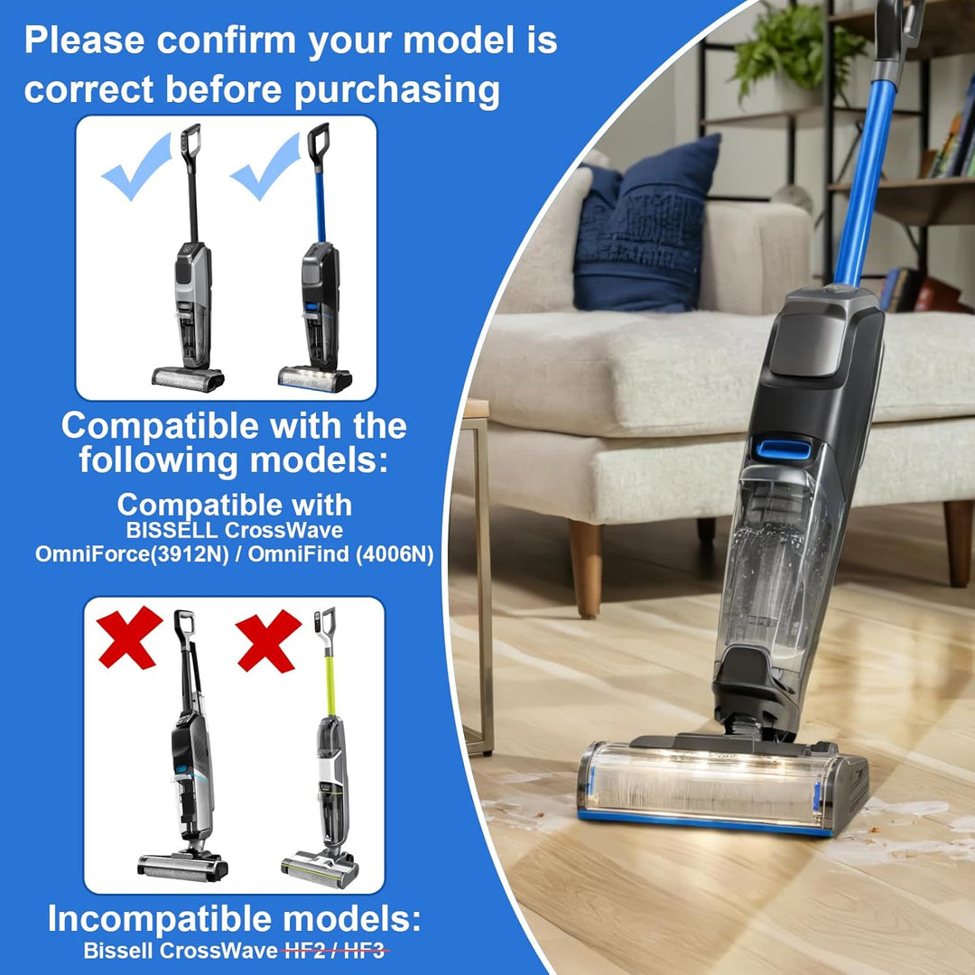 Bürstenrolle Ersatzteile für BISSELL CrossWave OmniForce 3912N / OmniFind 4006N Kabelloser Nass Troc