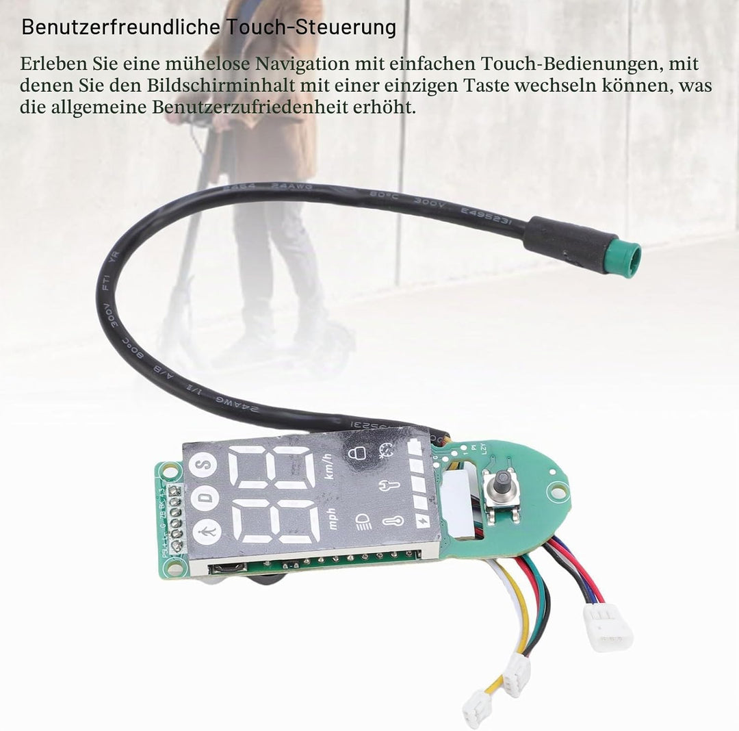 BuyWeek E-Scooter Dashboard für Xiaomi 4 Lite, Elektroroller Armaturenbrett Klare Anzeige E-Roller L