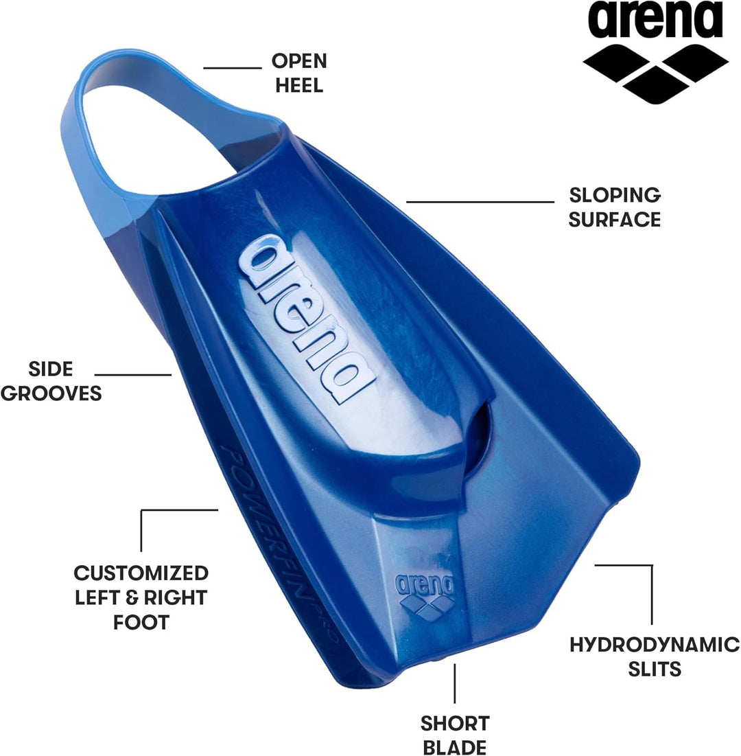 ARENA Unisex-Adult Powerfin Pro Ii Flossen 38-39 EU Blau, 38-39 EU Blau