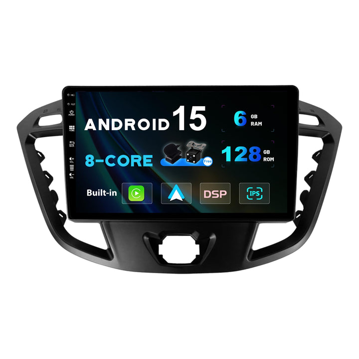SXAUTO Android 12-6G+128G - IPS Autoradio Passt für Ford Tourneo Transit Custom (2013-2021) - Wirele