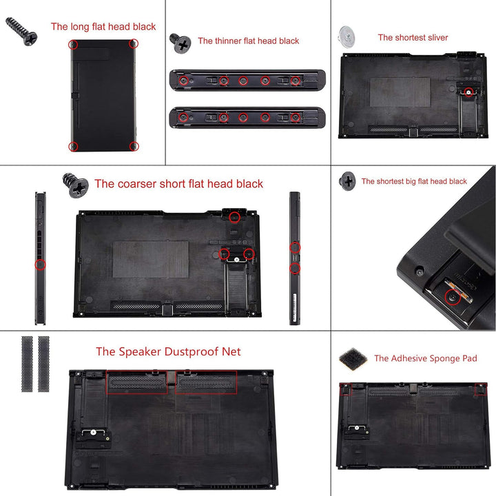 eXtremeRate Voll Hülle für Nintendo Switch Joycon/Konsole, Custom D-Pad Version Case Schutzhülle mit