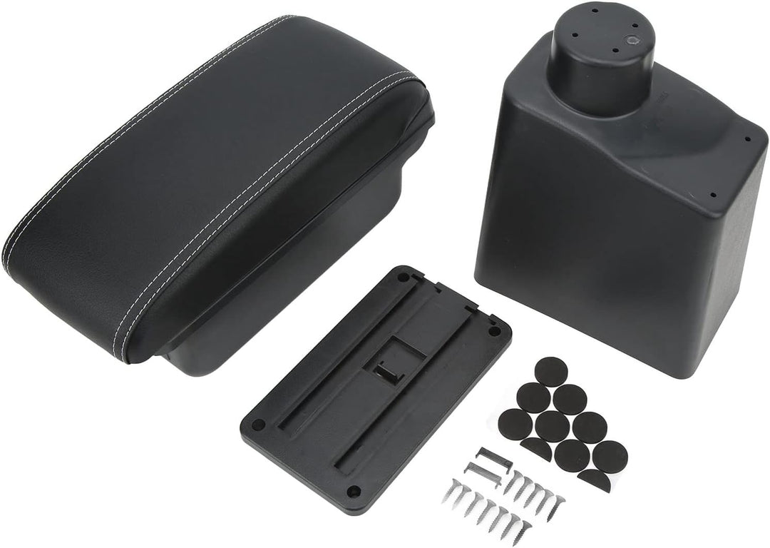 Armlehnenbox, Konsolenaufbewahrung mit USB-Anschlüssen, KIMISS Kunstleder-Aufbewahrungsbox für die M