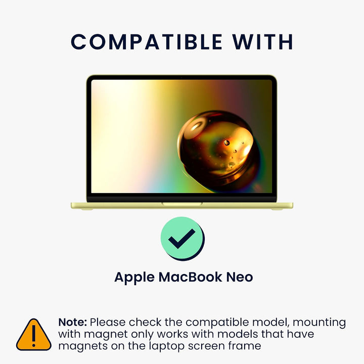 kwmobile Sichtschutzfolie Apple MacBook Neo – Magnetischer Privacy Screen – Anti Spy Filter 1x, 1x