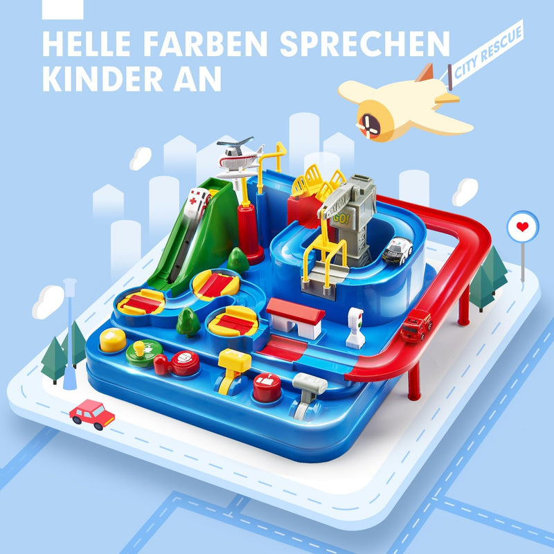 Auto Spielzeug ab 3 4 5 6 Jahre - Track Cars Spielzeug Autobahn Kinder für Kinder Jungen Mädchen übe