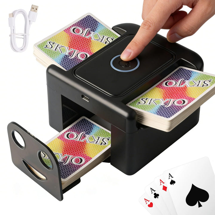 M5 Wiederaufladbar Automatischer Kartenmischer 1-2 Deck, Geräuscharm Elektrische Mischmaschine Karte