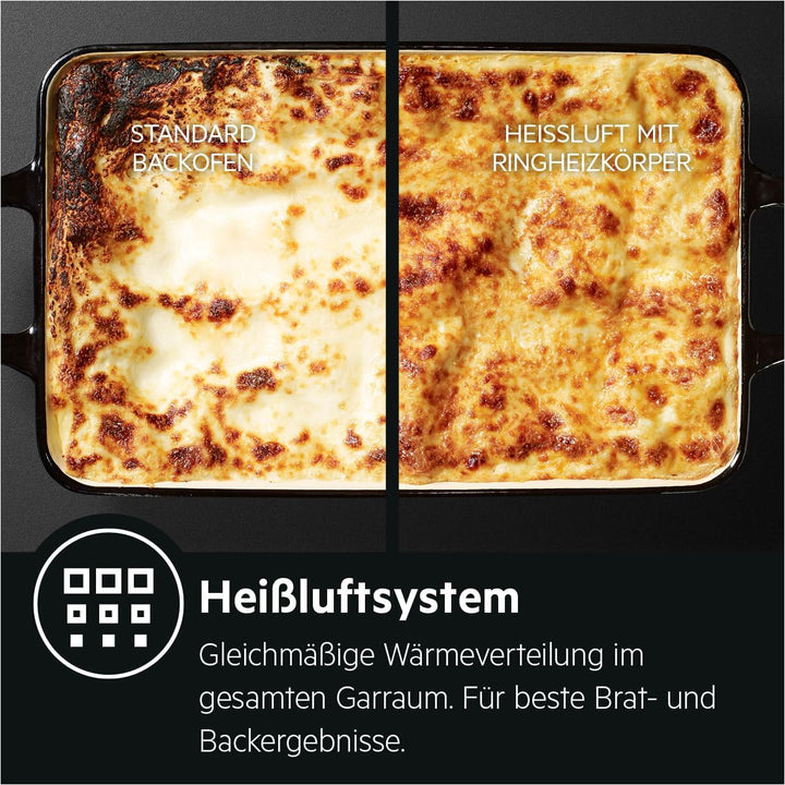 AEG Standherd mit Glaskeramik-Kochfeld, 50cm, A, 1 Paar Teleskopschienen, Bräterzone, Mehrkreiskochz