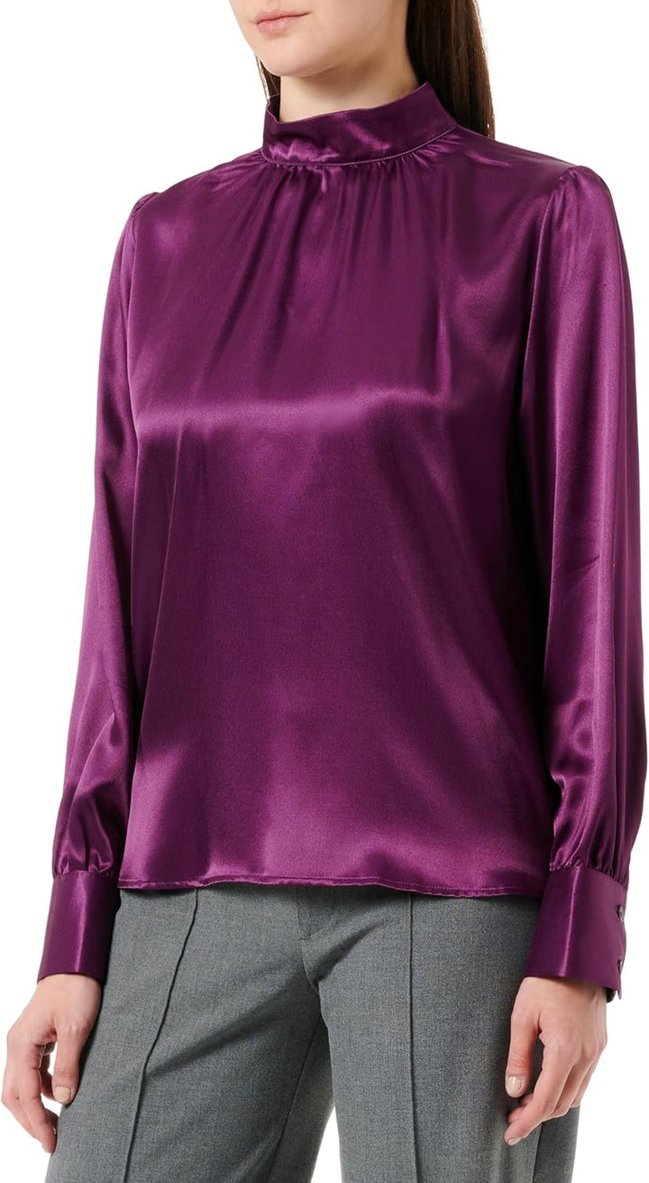 Seidensticker Damen Regular Fit Langarm Bluse 36 Lila, 36 Lila