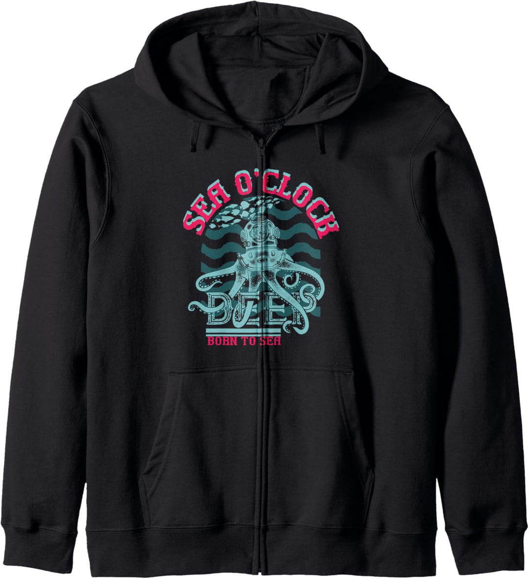 SEA O'CLOCK DEEP SEA Vintage Octopus Kapuzenjacke