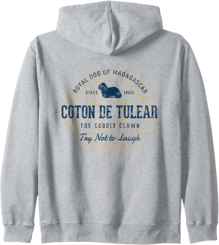 Vintage Retro Coton de Tuléar Kapuzenjacke