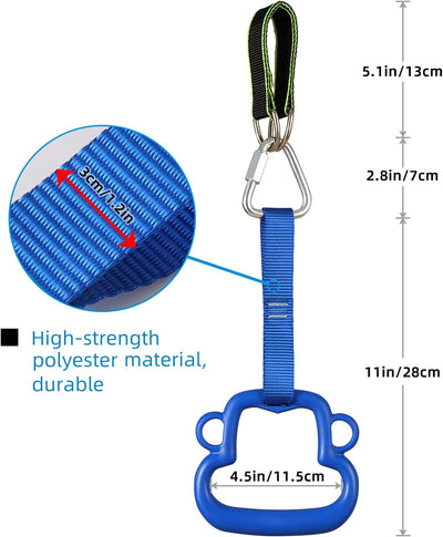 PELLOR Kinder Klettern Ringe, Multifunktionale Turnringe Kinder-Trapezschaukel Turnringen zum Aufhän