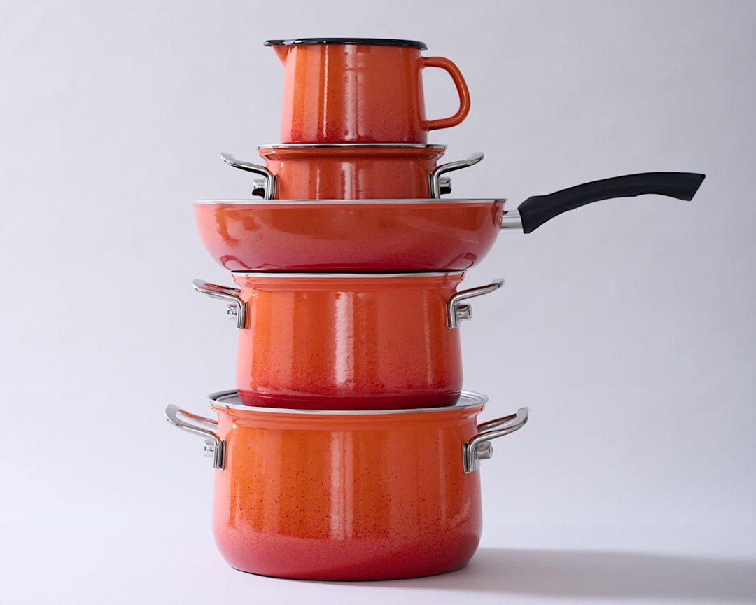 Riess, 0057-034, Emaillepfanne Ø 28cm, Classic, CORALL, Rosa, Volumen (empf.): 2,5 Liter, Herstellun