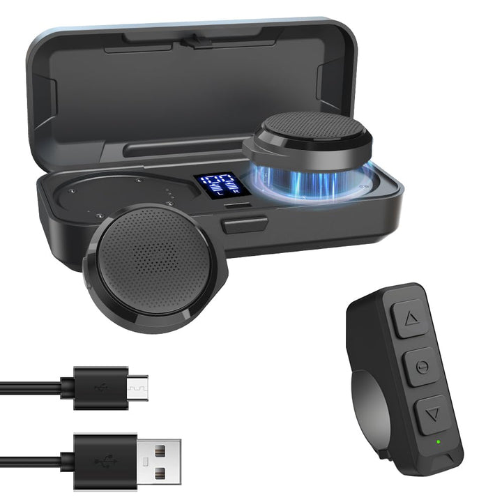 OBEST Motorradhelm-Headset, Bluetooth-Lautsprecher, kabellose Installation mit Fernbedienung, BT5.3