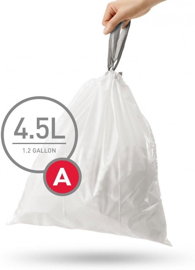 simplehuman Code A massgefertigte Einlagen, (30 Einlagen), 4,5 l, Weiss